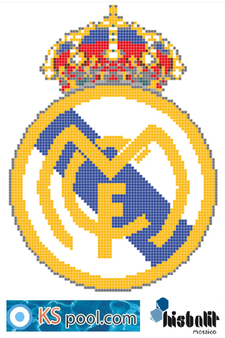 Gresite dibujo escudo fultbol real madrid piscinas htk hisbalit