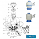 Tuerca tapa filtro piscina Kripsol modelo Granada, repuestos / recambios 